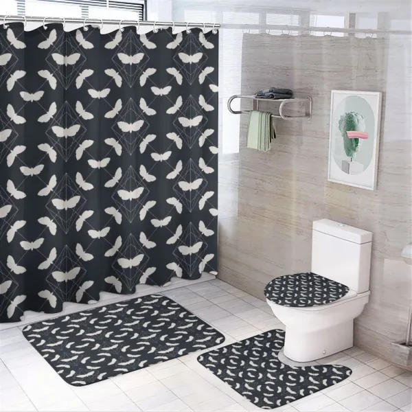 Silhouette Butterflies on a shower curtain