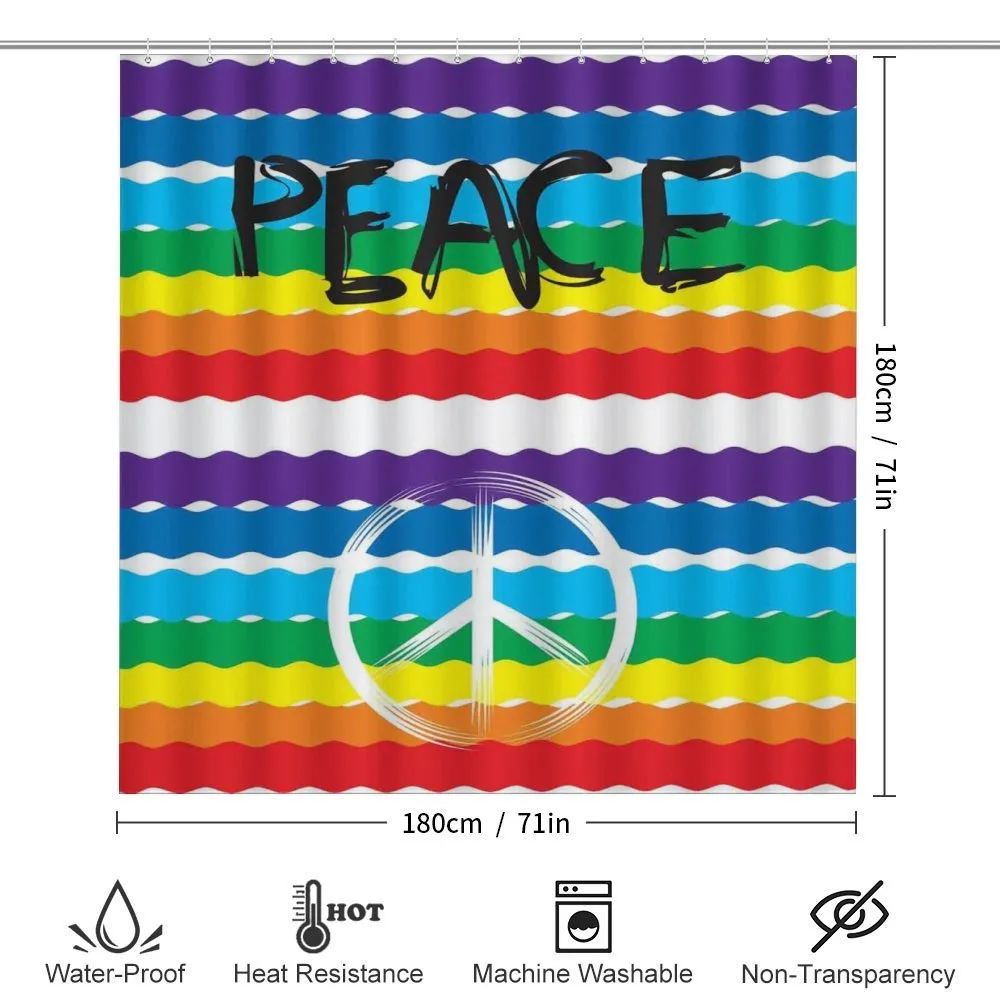 Stripes Peace Lettering — Detail 2