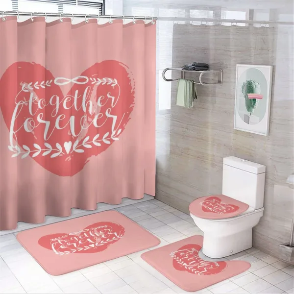 Together Forever on Heart on a shower curtain
