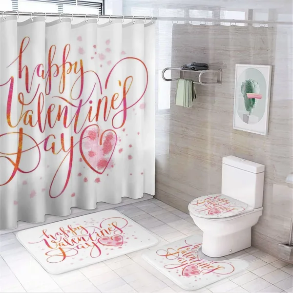 Warm Calligraphy on a shower curtain