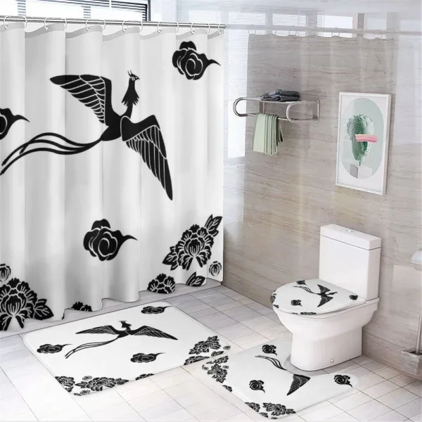 Abstract Mythological Bird on a shower curtain