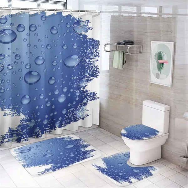 Bubble Water Rain Drop on a shower curtain