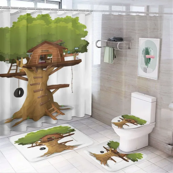 Children Fun Hobby Home on a shower curtain