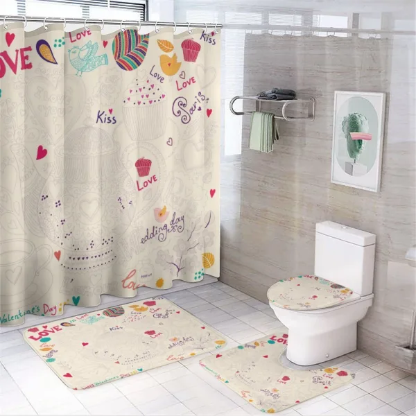 Hand Drawn Doodle Pot on a shower curtain