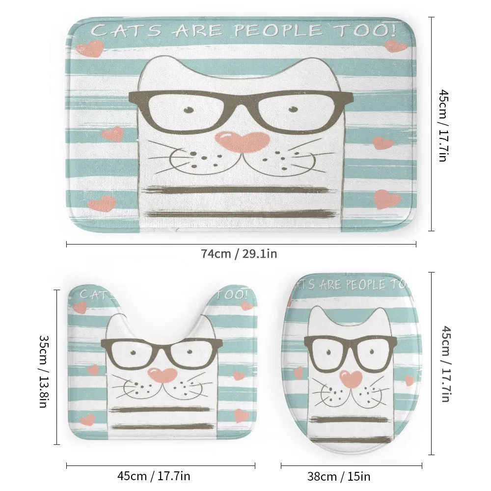 Hipster Cartoon Cat Art — Detail 1