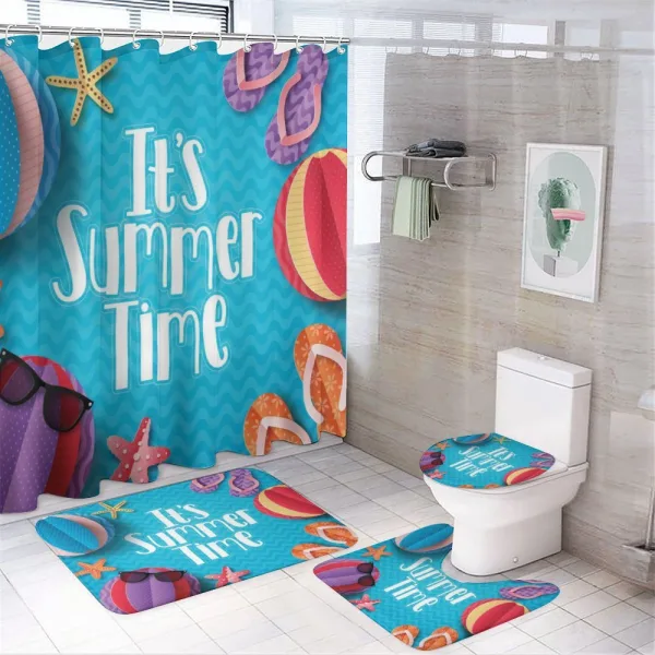 Its Summer Time Funny on a shower curtain