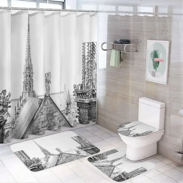 Monument Sketch on a shower curtain