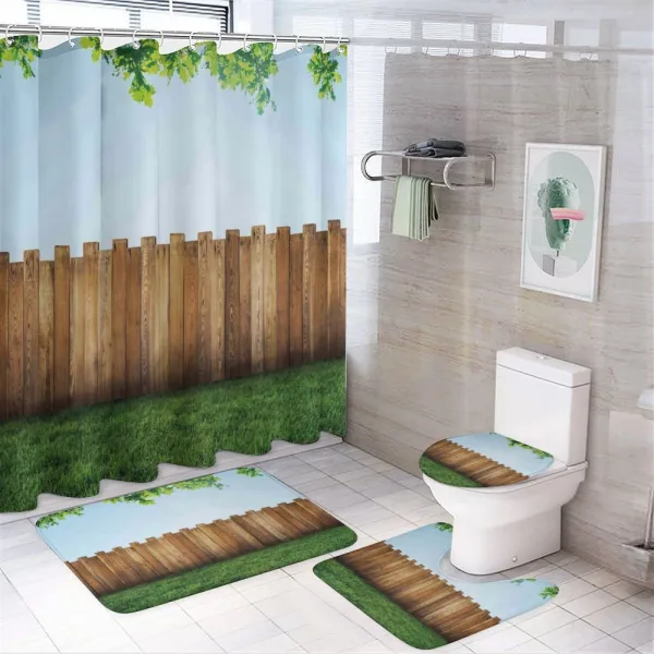 Nature Yard Field Plank on a shower curtain