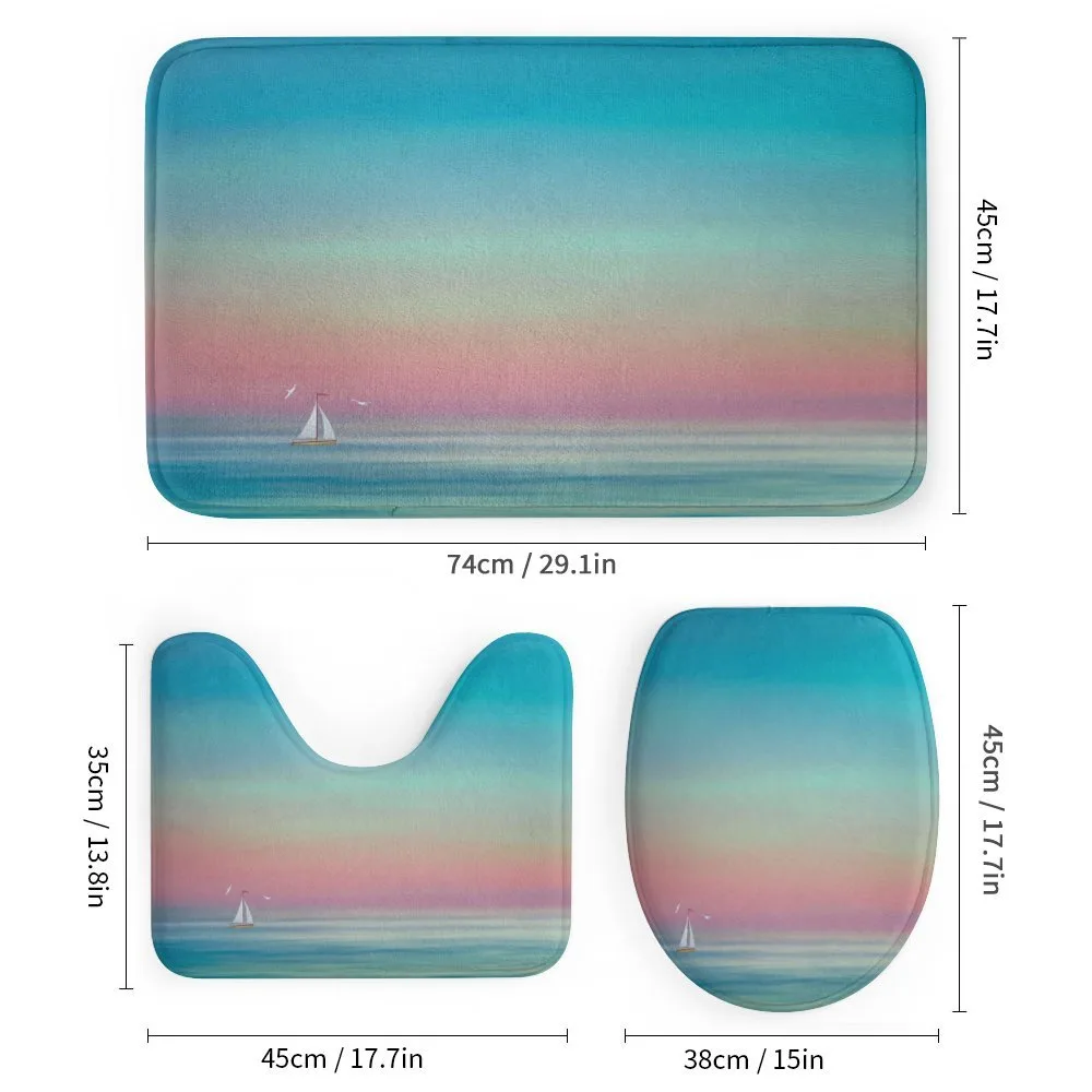 Ombre Calm Sea Tides Artwork — Detail 1