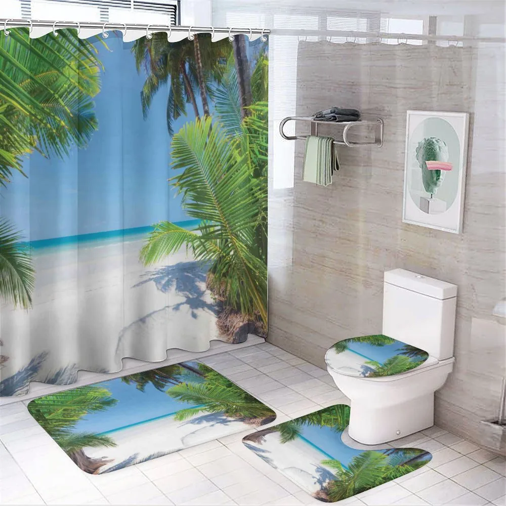 Palm Leaf Tropical Beach — Your design