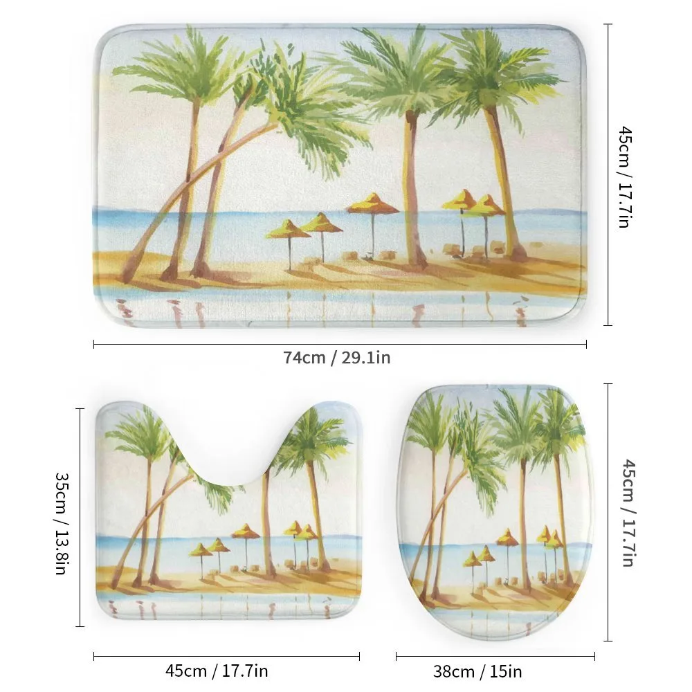 Sandy Beach and Palm Trees — Detail 1