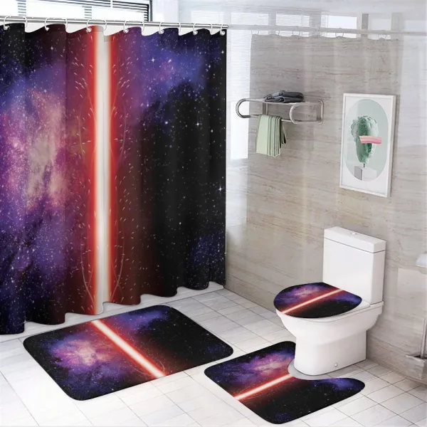 Space Theme on a shower curtain