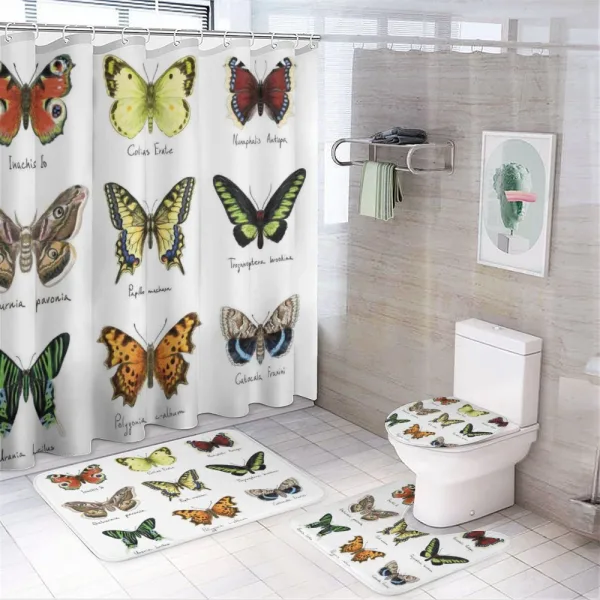 Spring Bugs Pattern on a shower curtain