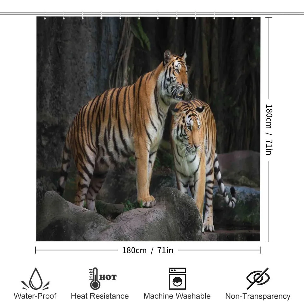 Tiger Couple in Jungle — Detail 2