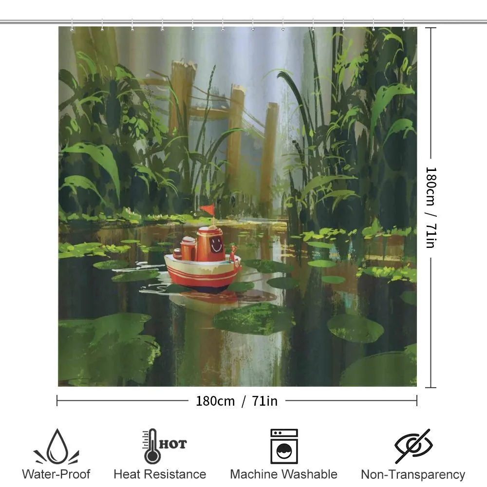Toy Boat River Forest — Detail 2