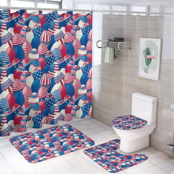 Traditional Easter Eggs on a shower curtain