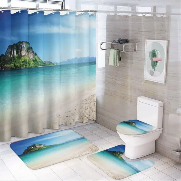 Tropic Island Scenery on a shower curtain