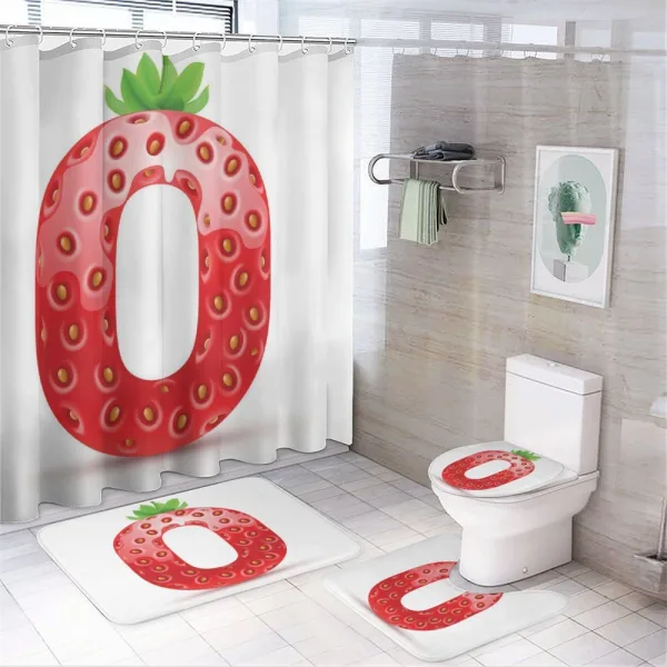 Vibrant Fruit Capital on a shower curtain