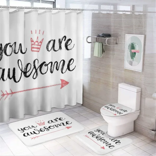 You Are on a shower curtain