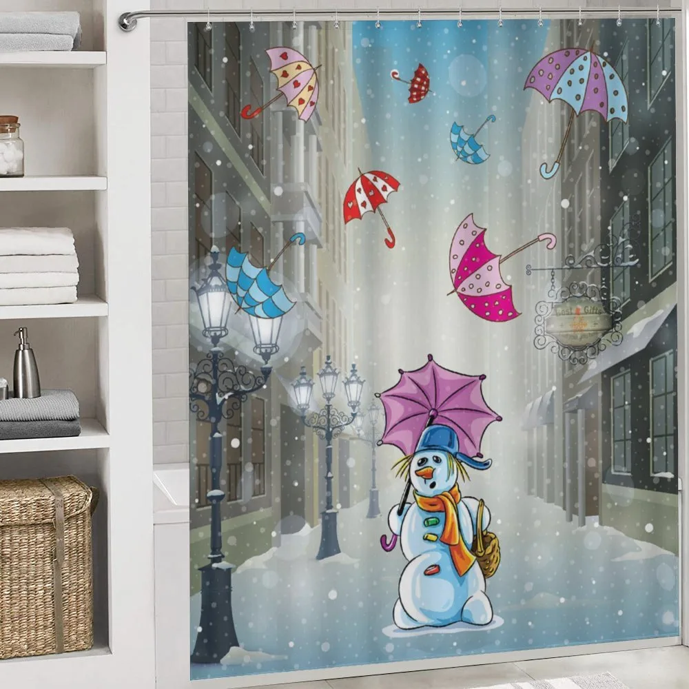 Cartoon Snowman and Umbrella — Detail 4