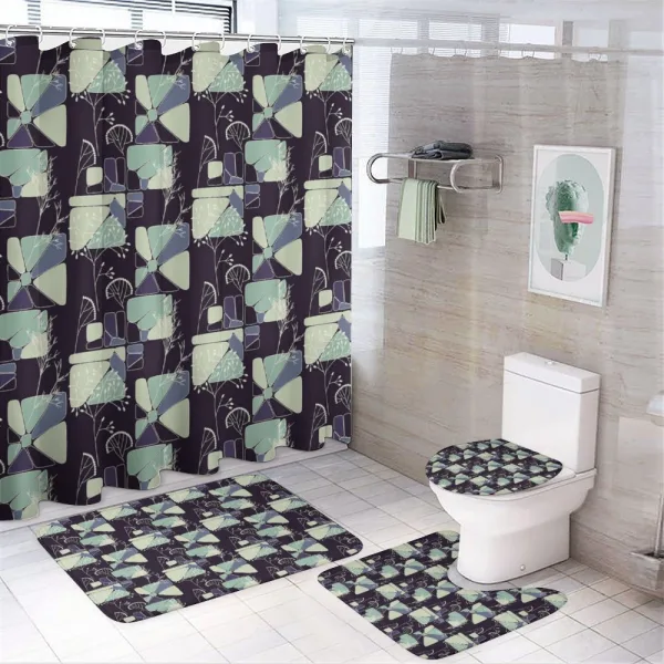 Geometric Soft Spring on a shower curtain