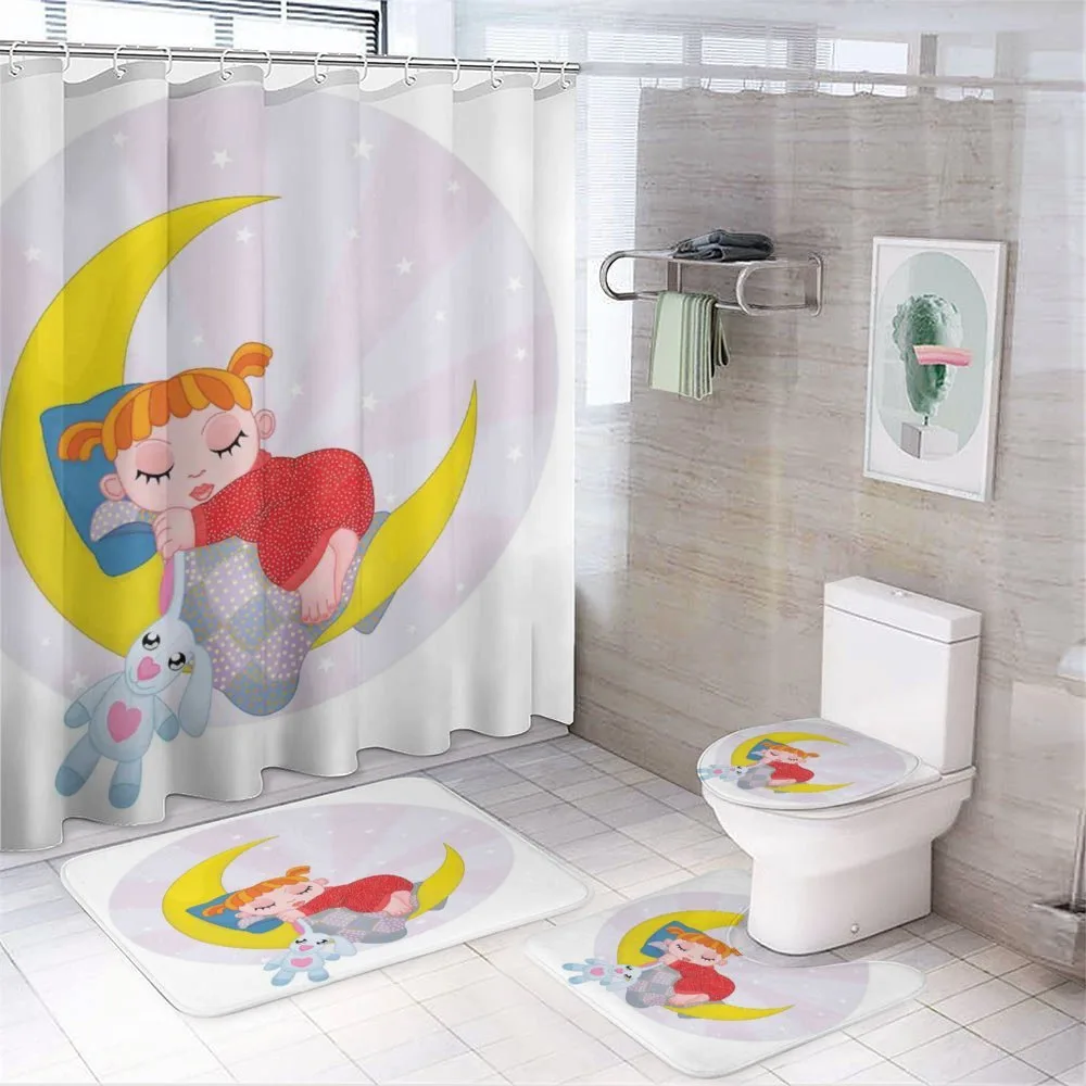 Girl on Moon with Teddy — Your design