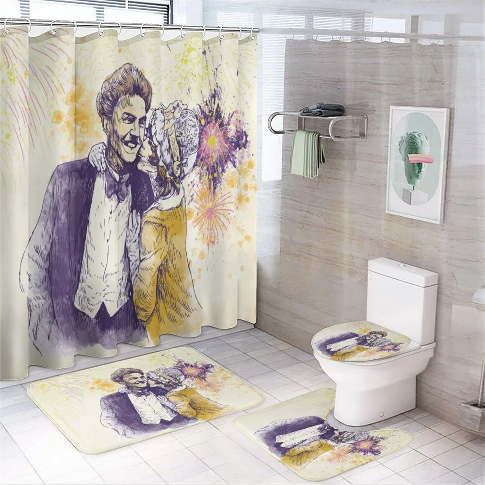 Happy Couple Kiss Splash — Your design