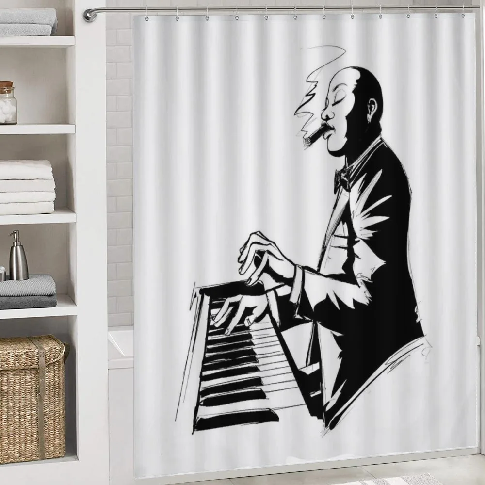 Jazz Pianist Sketch Artwork — Detail 4