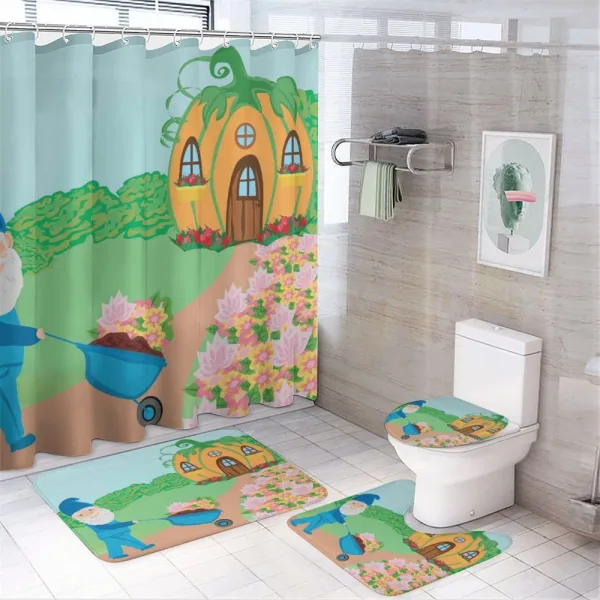 Magic House in the Forest on a shower curtain
