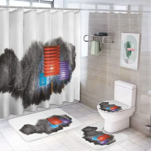 Mid Autumn Festival on a shower curtain