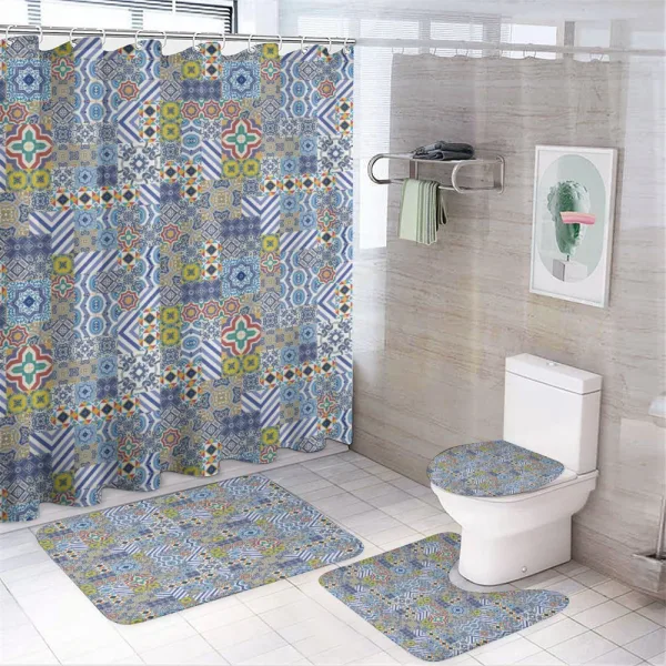 Middle Eastern Ceramic on a shower curtain