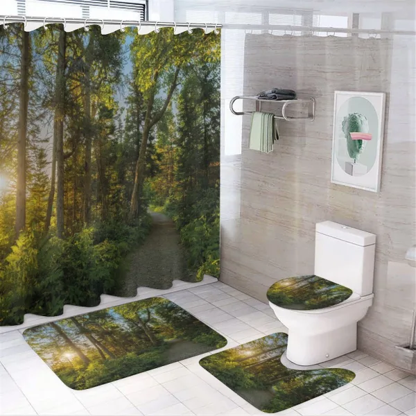 National Park Trees Path on a shower curtain