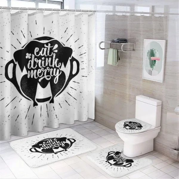 Noel Theme on a shower curtain