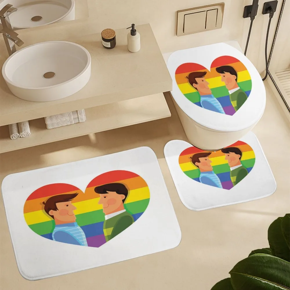 Smiling Men Gay Rainbow Flag — Detail 5