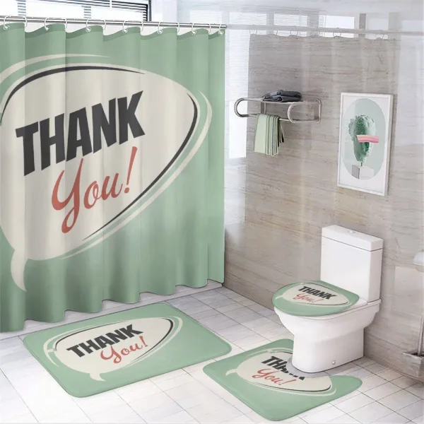Speech Bubble Retro Style on a shower curtain