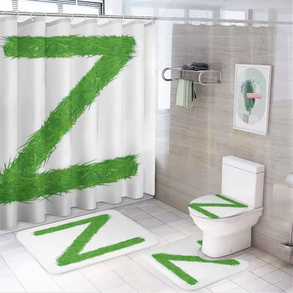 Spring Capital Z Grass on a shower curtain