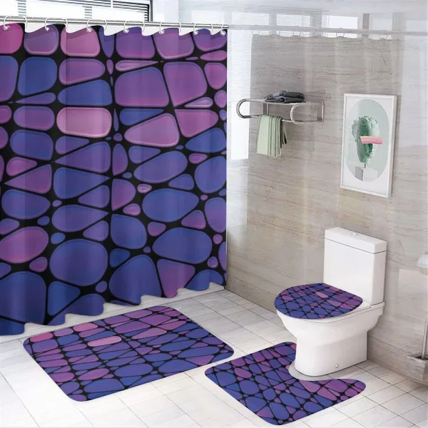 Stained Graphic Drops on a shower curtain
