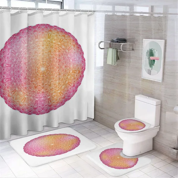 Vivid Bohemian Motif on a shower curtain