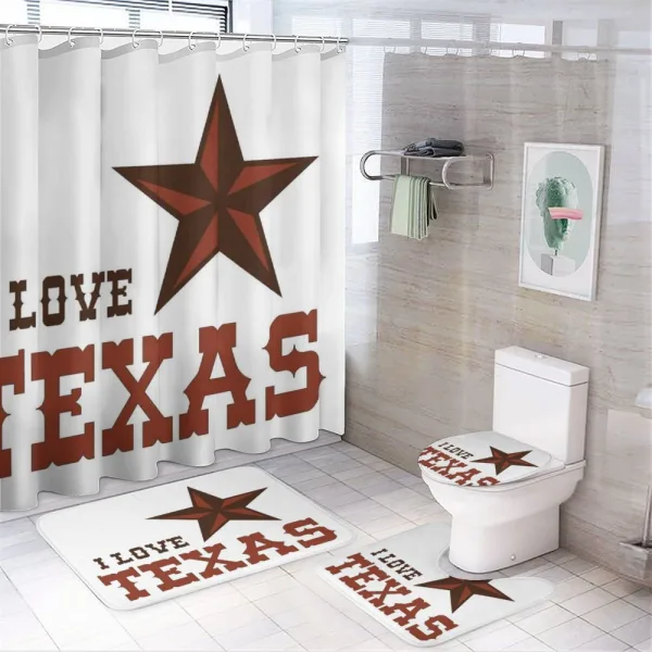 Western Motif Words on a shower curtain