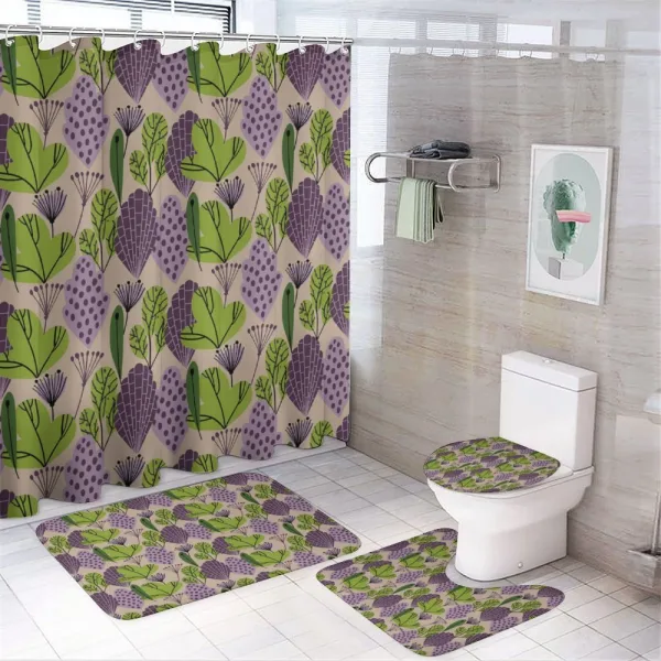 Abstract Leaves Garden on a shower curtain