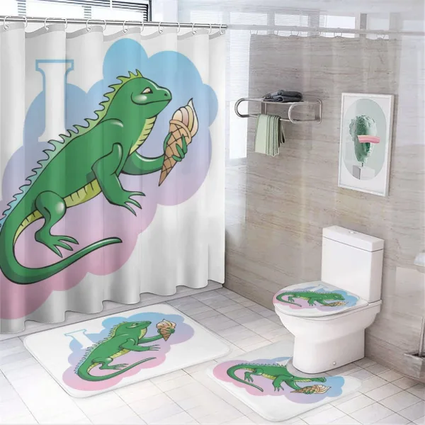 Animal in Nursery Cartoon on a shower curtain