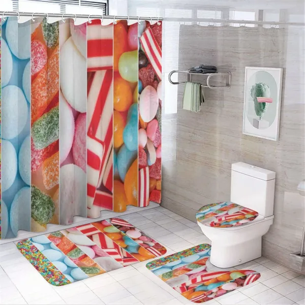 Asian on a shower curtain