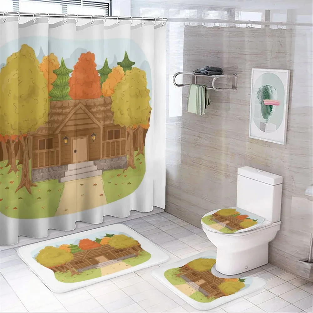 Cabin in the Autumn Forest — Your design