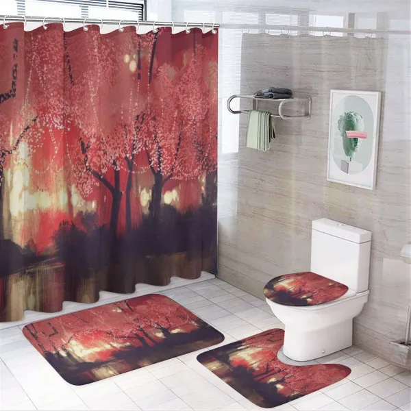 Charming Mist Forest on a shower curtain