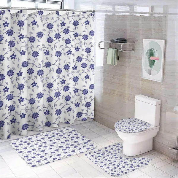 Chinese Floral Nature on a shower curtain