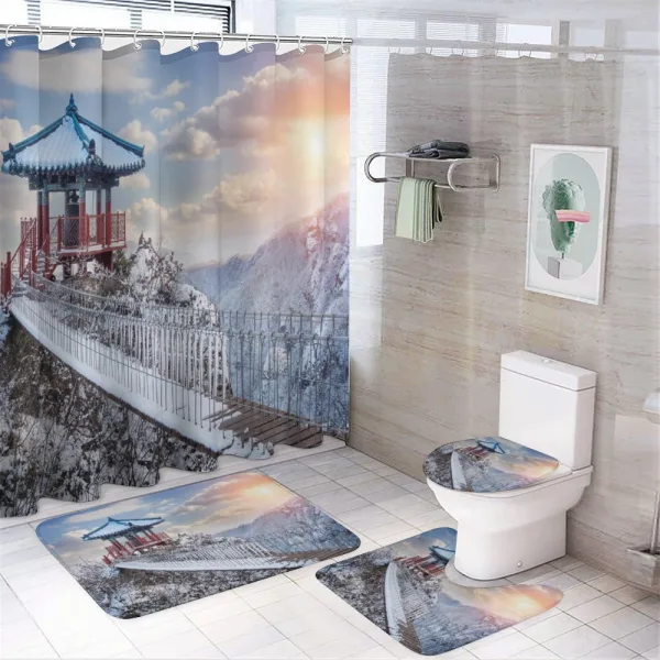 Culture South Korea on a shower curtain