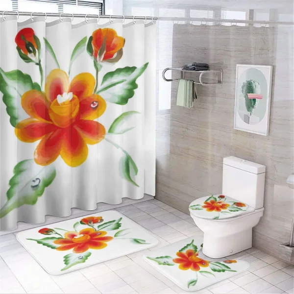Daffodils in Watercolors on a shower curtain