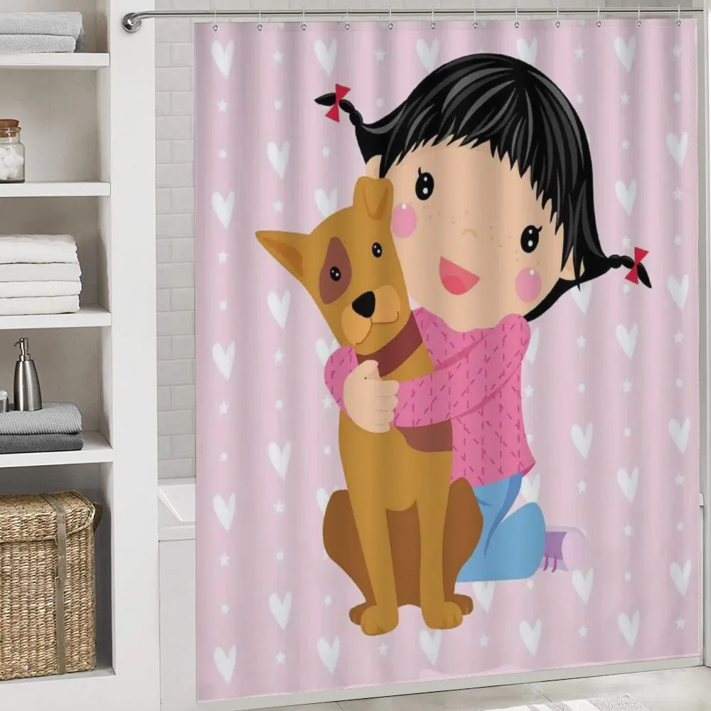 Doodle Girl and Pet Dog — Detail 4