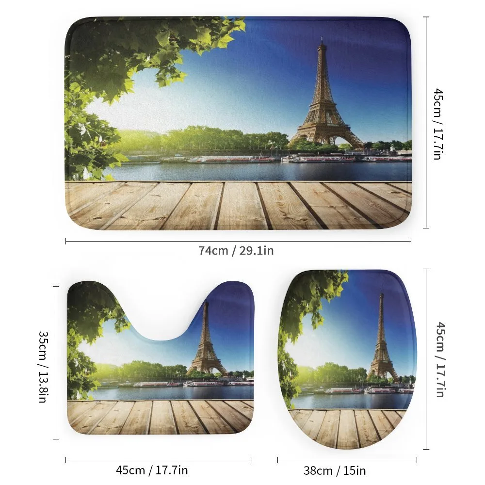 Eiffel Tower Wood Pier Seine — Detail 1