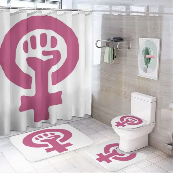 Feminism Ideology on a shower curtain